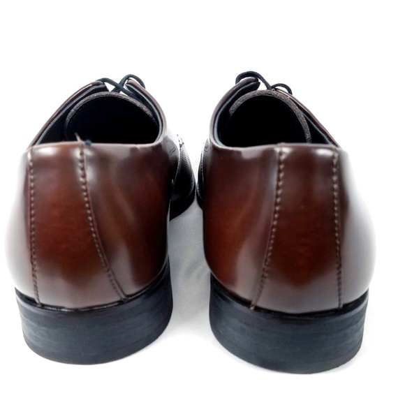 Calvin Klein Mens Oxfords Shoes 9 M Brown Leather - Picture 6 of 8